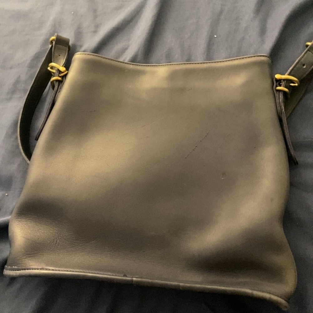 Coach Restored Shay Shoulder Bag Navy Blue Gem